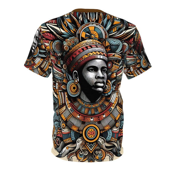 African Art Inspired Designed Tee Shirt” Unisex Cut & Sew Tee